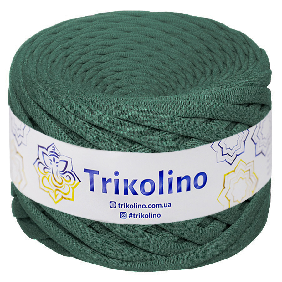 Трикотажна пряжа Trikolino, 7-9 мм, 100 м, Попеляста полин, нитки для в'язання, фото 1