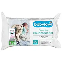 Влажные детские салфетки Babylove Sensitive 80 шт