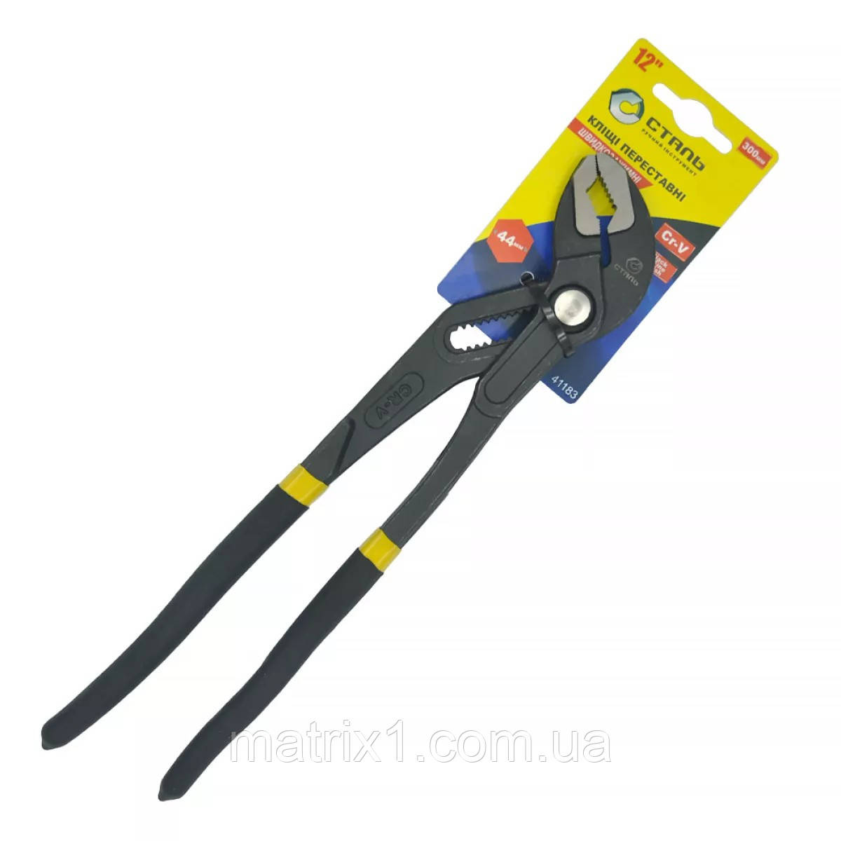 Кліщі переставні швидкозатискні 300 мм СТАЛЬ 41183, фото 1