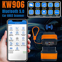 Автосканер Konnwei KW906 Supports all OBD ll protocols Orange BT 5.0 для Android та iOS