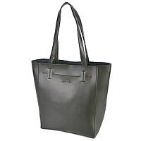 ТЕМНО-ЗЕЛЕНАЯ - фабричная сумка-шоппер с простым кроем и минимальной отделкой (Луцк, 5185)