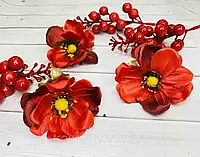 Цветы Маки красные 6 см (1 шт)
