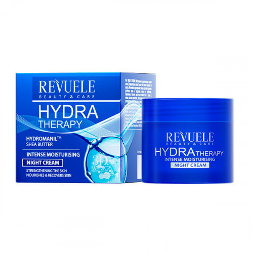 Зволожуючий нічний крем для обличчя Revuele Hydra Therapy Intense, 50 мл