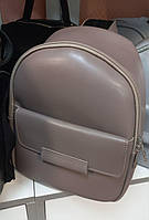 ДЫМЧАТЫЙ (темный беж) качественный фабричный рюкзак с металлической фурнитурой, с карманом спереди(Луцк, 779)