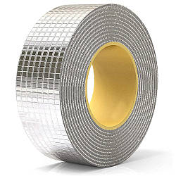 Міцна липка стрічка з алюмінієм, 10 м, BUTYL SELF-ADHESIVE / Клейка стрічка / Скотч липкий / Водостійка стрічка