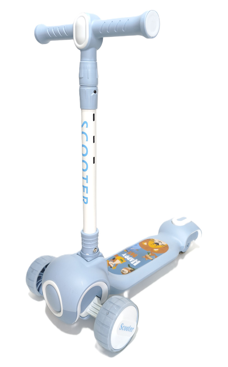 Дитячий складаний музичний самокат Авес-7 від 1.5 року Scooter, фото 1