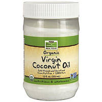 Органическое натуральное кокосовое масло Now Organic Virgin Coconut Cooking Oil 355ml