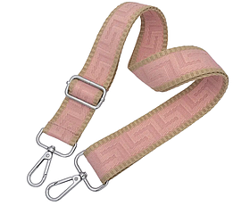 Ремінь для сумки через плече 38мм з орнаментом №1 фурнітура нікель #27883