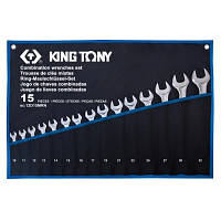 Ключ KING TONY комбинированный 10-32 мм 15 шт. (12D15MRN) - Топ Продаж!