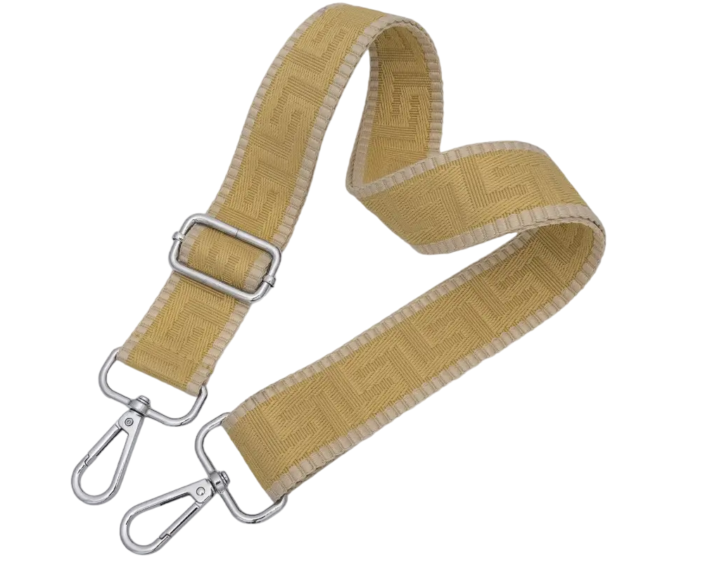 Ремінь для сумки через плече 38мм з орнаментом №4 фурнітура нікель #27886, фото 1