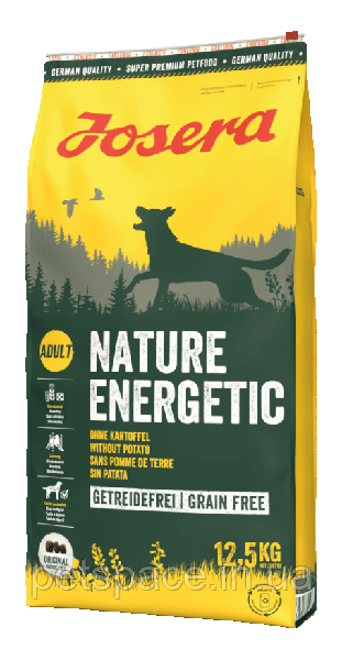 Корм Josera Nature Energetic (Йозера беззерновий корм з мясом птиці) 12,5кг.+БЕЗКОШТОВНА ДОСТАВКА!