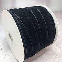 Стрічка оксамитова чорна. Ширина 2 см (за м)