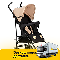 Прогулочная коляска-трость FreeON (5-точечный ремень безопасности) Simple Black-Yellow 48570 Черно-желтая