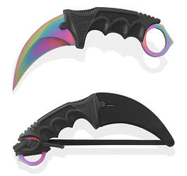 Ніж Керамбіт "Кольоровий" F23 M40 / 19 см / 8 см