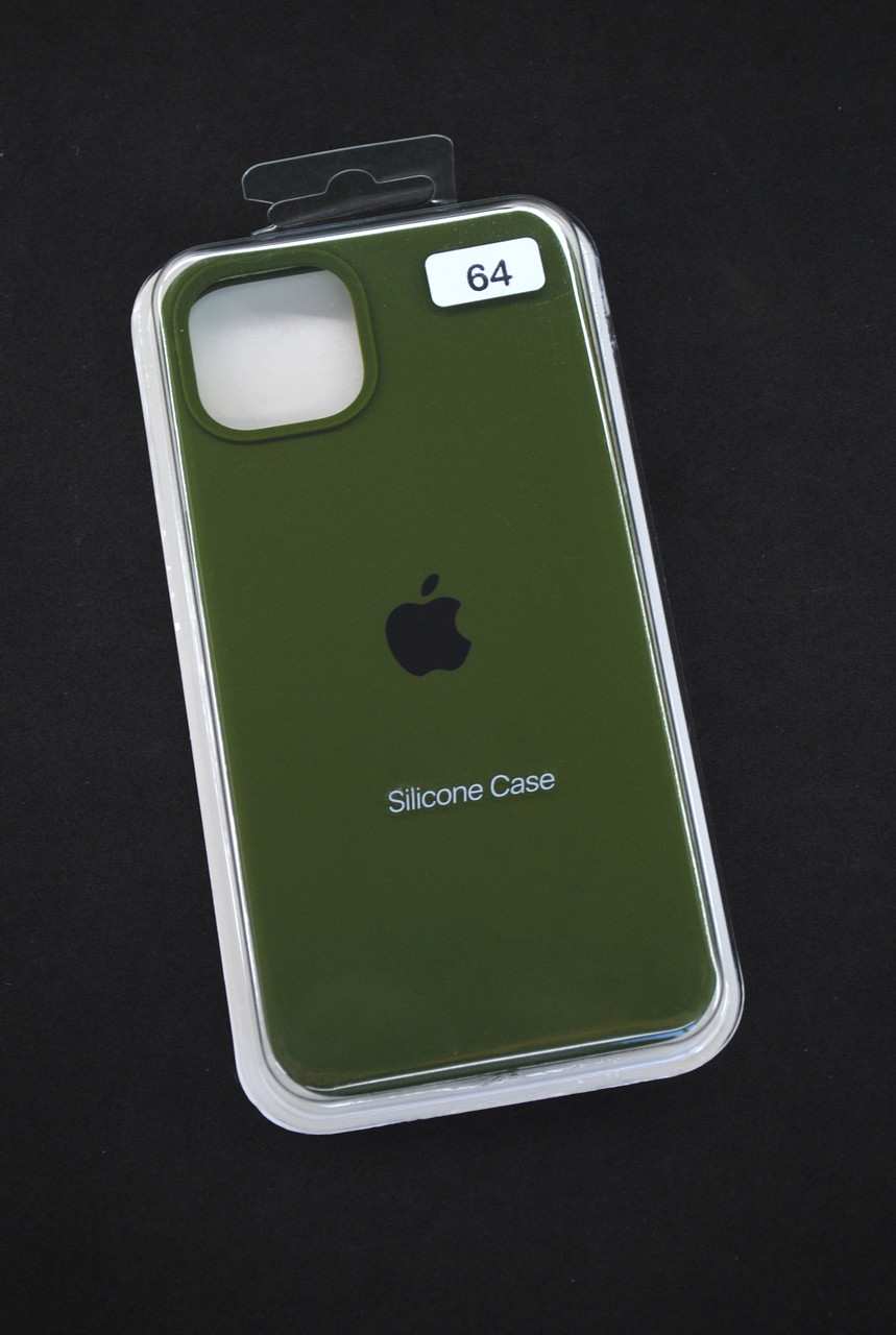 Чохол силіконовий для телефону iPhone 15Pro Silicone Case Orig FULL №64 olive green 4you
