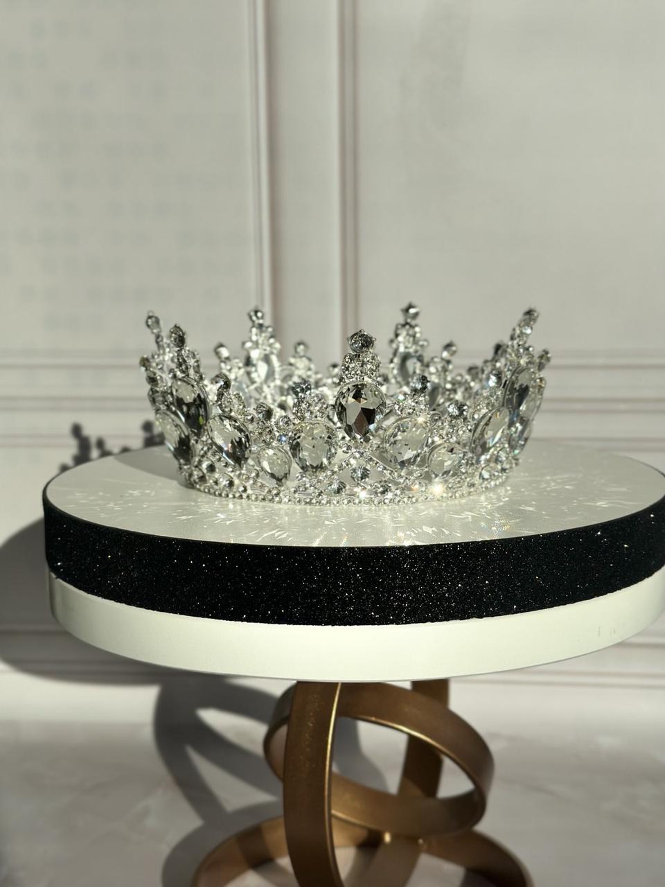Фантастична корона з  камінням SWAROVSKI, срібло, фото 1
