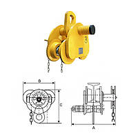Тележка передвижения талей с ручным приводом 1 т. (базовая модель)