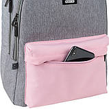 Рюкзак сіро-рожевий GoPack Education Teens GO24-140L-1, фото 10