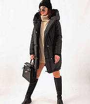 Шикарна жіноча куртка на синтепоні 100, тканина "Плащівка" 48, 50, 52, 54, 56, 58, 60, 62 розмір 48, фото 5