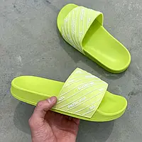 Bal-ga Slides Small Logo Neon Green