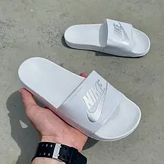 Nike Slides Silver Logo ‘White’