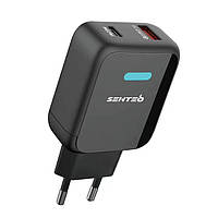 Адаптер питания Senteo Z-03 20W USB+USB-C + Cable 1m Type-c to Type-c Black