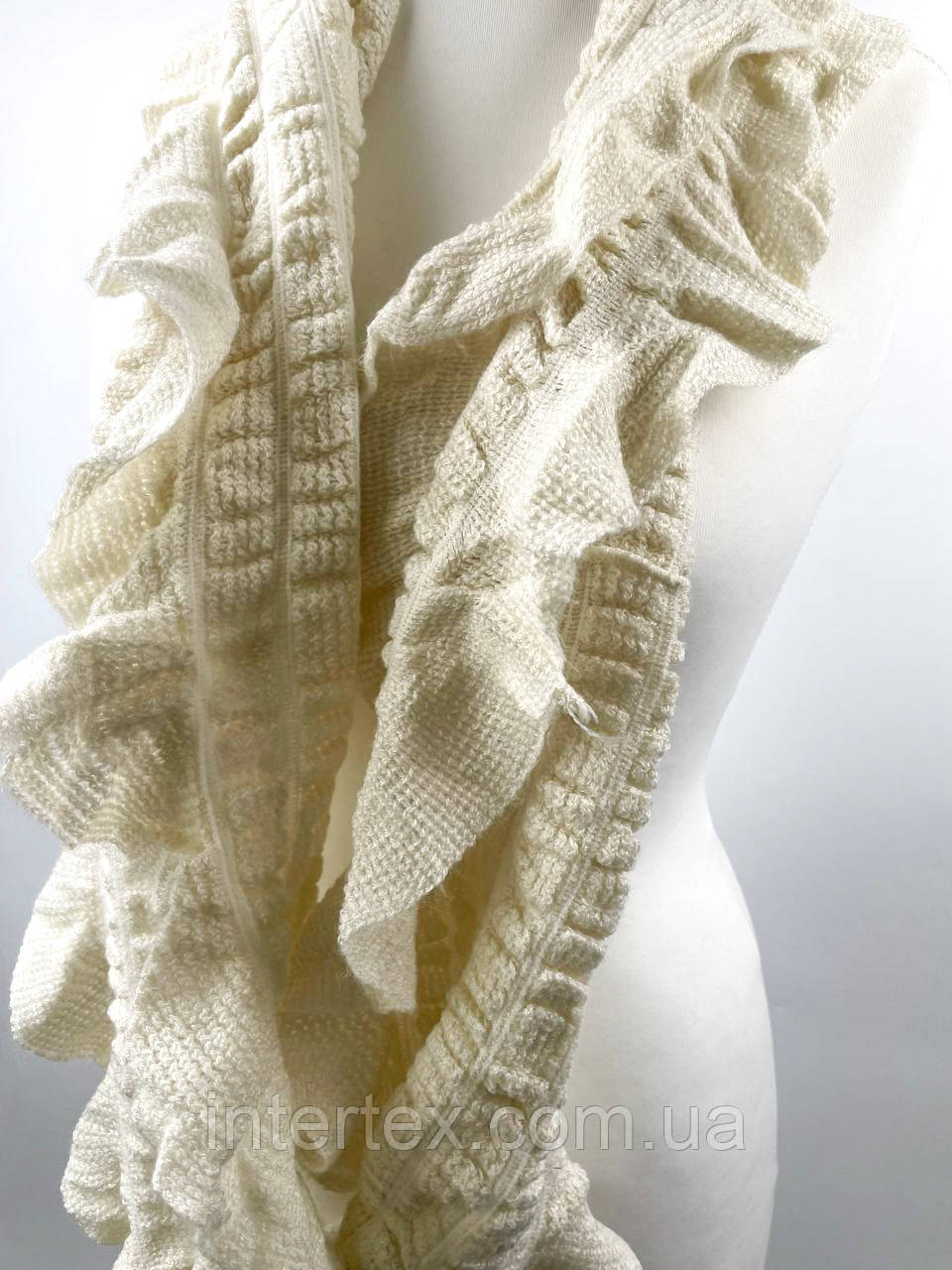 Хомут Елізабет (в'язаний) молочний, фото 1