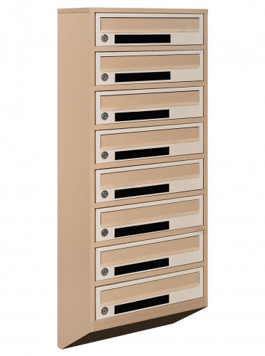 Поштова скринька LEVMETAL Е1-08.C на 8 секцій Бежевий 1025×390×200, фото 1
