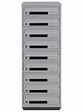 Поштова скринька LEVMETAL багатосекційна Е1-09.C на 9 квартир Сірий 1135x390x200, фото 3