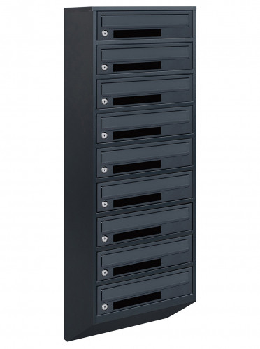 Поштова скринька LEVMETAL Е1-09.C на 9 секцій Антрацит 1135x390x200