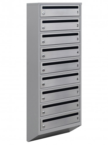 Поштова скринька LEVMETAL багатосекціна Е1-09.F на 9 секцій Сірий 1135x390x200