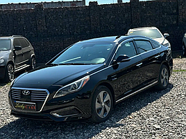Дефлектори вікон (вітровики) з хром накладкою Hyundai Sonata 2015 -> З Молдингом Хром
