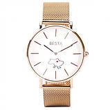 Наручний класичний годинник Besta Love UA Rosegold, фото 3