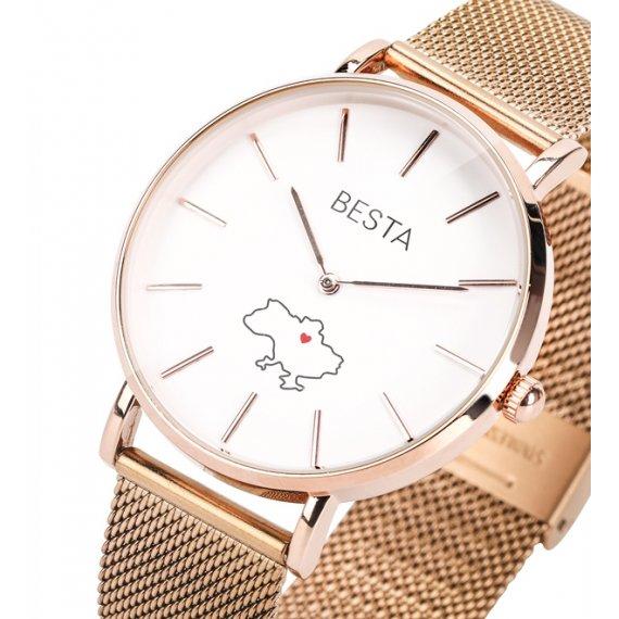 Наручний класичний годинник Besta Love UA Rosegold