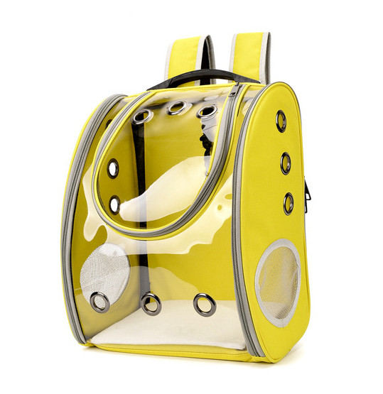 Рюкзак для перенесення тварин з прозорими стінками CosmoPet CP-25 для котів та собак Yellow, фото 1