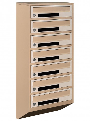 Поштова скринька LEVMETAL Е1-07.C на 7 секцій Бежевий 915x390x200