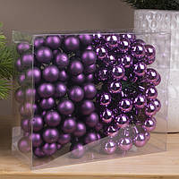 Кульки на дроті з скла в коробці (2 см ) purple 2