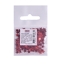 Блискітки ZiBi глітерні у формі зірочки Червоні 1г у пакеті Kids Line (ZB.6801-05)