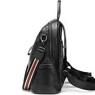 Шкіряний жіночий молодіжний рюкзак чорний на щодень 94413, фото 5