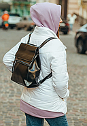 Жіночий стильний рюкзак із натуральної шкіри 45320, фото 3