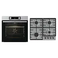 Комплект Gorenje (духовка электрическая BO6737E02XK+варочная поверхность газовая G642ABX), нерж.