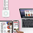 Портативний Bluetooth принтер + Подарунок Термопапір 5шт / Міні принтер для друку з телефону / Термопринтер, фото 3