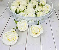 Цветы бутон розы молочные (Зефирка) 6 см (1 шт)