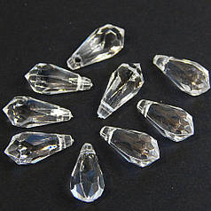 Підвіска акрилова, кристал Крапля 16х8 см прозора (10 шт)
