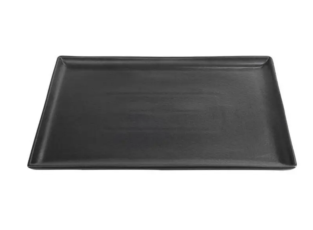 Блюдо для подачі дрібне прямокутне Black Porland фарфорове 270х210мм 358827/Bl