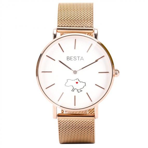 Класичний наручний годинник Besta Love UA Rosegold