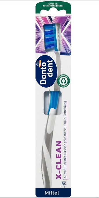 Зубна щітка Dontodent X-clean mittel, середньої жорсткості 1 шт.