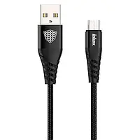 Кабель зарядки INKAX CB-02 (2.1A) (1M) та синхронізації для USB - micro USB для пристроїв Чорний