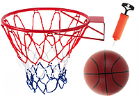 Набір юного баскетболіста Баскетбольне кільце M 265 45 см металеве з м'ячем і насосом