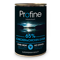Profine Chicken & Chicken Liver 400 г влажный для собак в консервах Профайн (129107-23) LV
